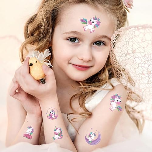 Fake Tattoos for Kids, 500+ Mixed Styles Temporary Tattoos Stickers for Girls and Boys, Monster Truck Unicorn Mermaid Marine Animals Flower Fairy Pirate Tattoos for Kids Birthday Party Supplies