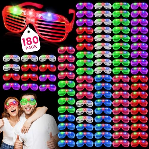 180 Pack LED Glasses with 6 Colors - Glow in The Dark Party Supplies - Variation of THIS listing