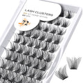 Lash Clusters B02 D Curl 16mm DIY Eyelash Extensions 72 Clusters Lashes B&Qaugen Mega Volume Individual Lashes Eyelash Clusters Extensions Wispy Individual Lashes Cluster DIY at Home (NM-D-16mm)