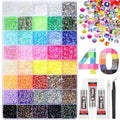 30000Pcs Resin Rhinestones for Bedazzling Kit, 2 Boxes Multicolor 3mm&4mm Bedazzled Crystal, Flatback Gems with 3Pcs 10ml B7000 Jewelry Glue for DIY Crafts Clothing Nail Art Makeup