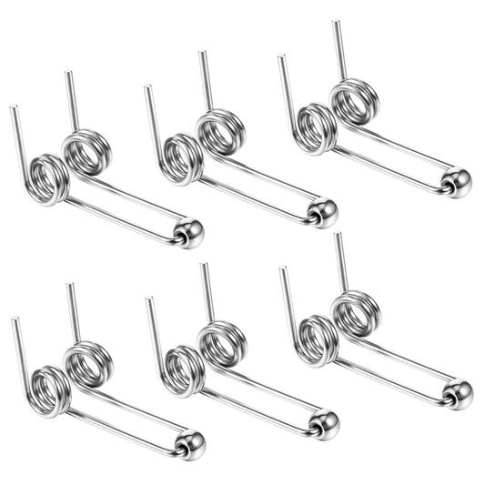 6 Pcs Hair Curling Torsion Spring Double Return Torsion Springs Diameter 1.3 mm Length 30 mm Perm Rods Stainless Steel Hair Curling Accessories