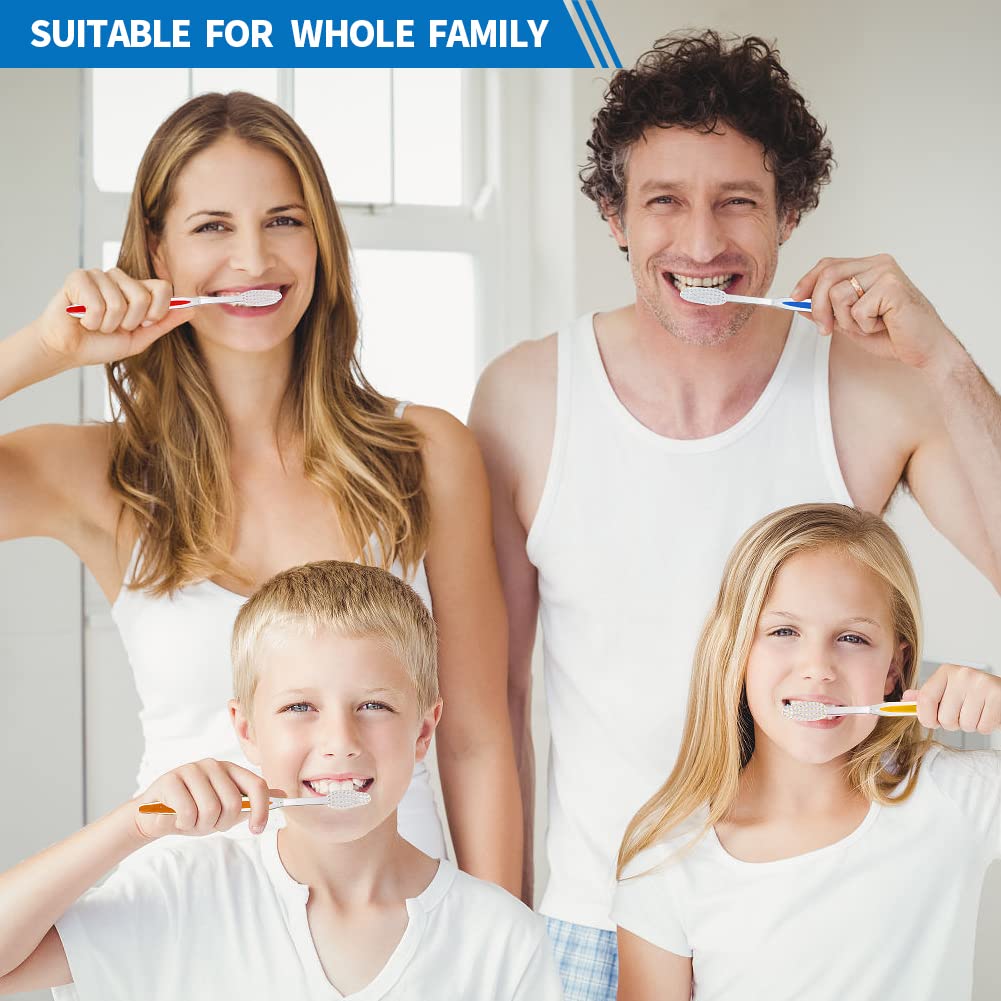 YOUKE OLA 200 Disposable Toothbrushes Individually Packaged Multi Color Pack Affordable Bulk Pack of Disposable Manual Tooth Brush Perfect for Hotel, Guest, Camping, Travel, Giveaways | Medium