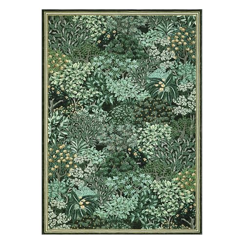 GarveeHome Forest Rug 6x9 Green Washable Area Rug for Living Room & Bedroom