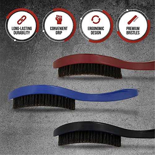 Men's 360 Wave Brush Set - Soft, Medium & Hard Handle Grooming Brushes