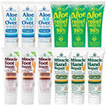 Aloe Vera Skin Care Set - 12 Piece Moisturizing Lotion, Gel & Foot Repair