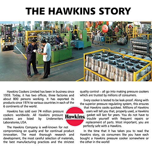 Hawkins 8.5 Quarts Stainless Steel Pressure Cooker with Inner Lid - Induction Compatible