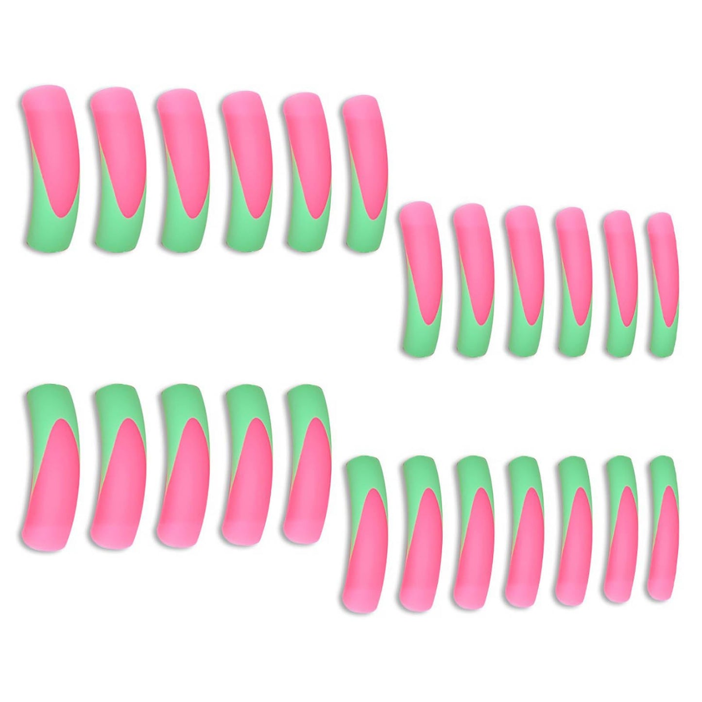 RUOKEXIN Long Square Press on Nails French Tip Fake Nails Curved False Nails with Designs Matte Artificial Nails XXL Long Nail Press ons Full Cover Glue on Nails Cute Stick on Nails for Women 20Pcs