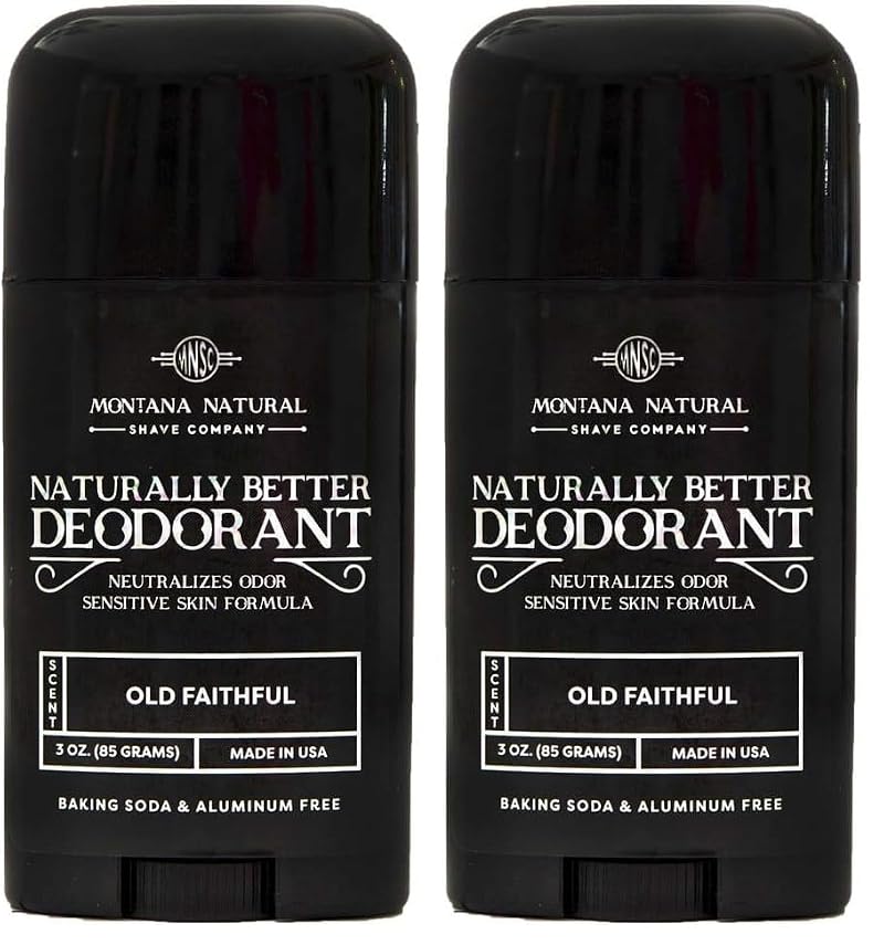 Old Faithful Natural Deodorant 3oz Pack of 2 Magnesium & Charcoal - Sensitive Skin