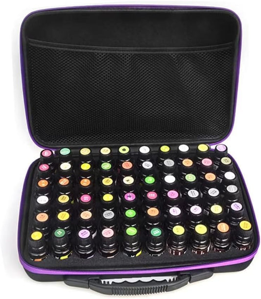 Essential Oil Storage Organizer,60 Bottle Essential Oils Case, Essential Oils Holders Organizer Essential Oil Bag Holds 5-15ml Oils Bottle,Compatible with do Terra,Young Living,Vallejo,Army Painter