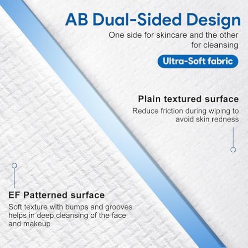 Ultra-Soft Disposable Face Towel - 50 Count/Box, 10" x 12", Biodegradable Towel, Superior for Face Towelette, Personal Hygiene (100 Count (2 Boxes))