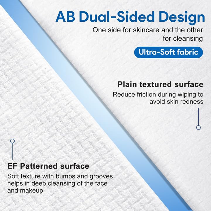 Nuline Medical 200 Count Eco-Friendly Disposable Face Towels - Biodegradable, Sensitive Skin, 10x12 Inches