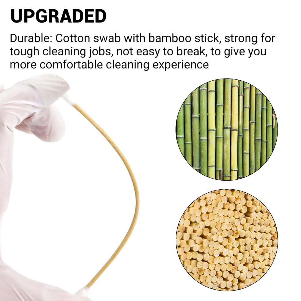 6" Gun Cleaning Swabs Double Ended, Pointed Tipped on Bamboo Sticks - Highly Absorbent, Lint Free Gun Cleaning Supplies Swabs, 900PCS