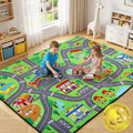 Kids City Road Play Rug 5x7 Ft – Non-Slip Urban Traffic Play Mat for Toddlers