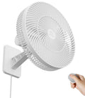 12 Inch Wall Mounted Fan with Remote - 90° Oscillation, 4 Speeds, Timer, Adjustable Tilt (White) — LEMOISTAR