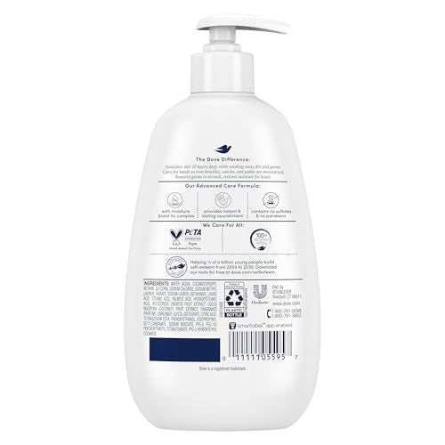 Dove Advanced Care Hand Wash - Moisturizing Liquid Soap with Dragon Fruit & Coconut, 4 Pack