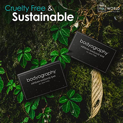 World Amenities Bodyography Travel Soap - Bulk Soap Massage Bar | 50Count, 1.4oz / 40g | Lavender Peppermint - Travel Size Toiletries