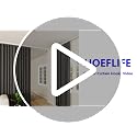 Beige Flexible Ceiling Track Set for Room Divider Curtains 120"W x 96"H