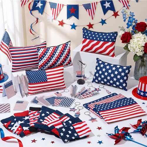 Dansydaisy 32 Pcs 4th of July Gift Set Independence Day American Flag Accessories