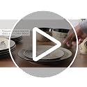 16-Piece Dinnerware Set for 4 with Rooster Design - Dishwasher & Microwave Safe