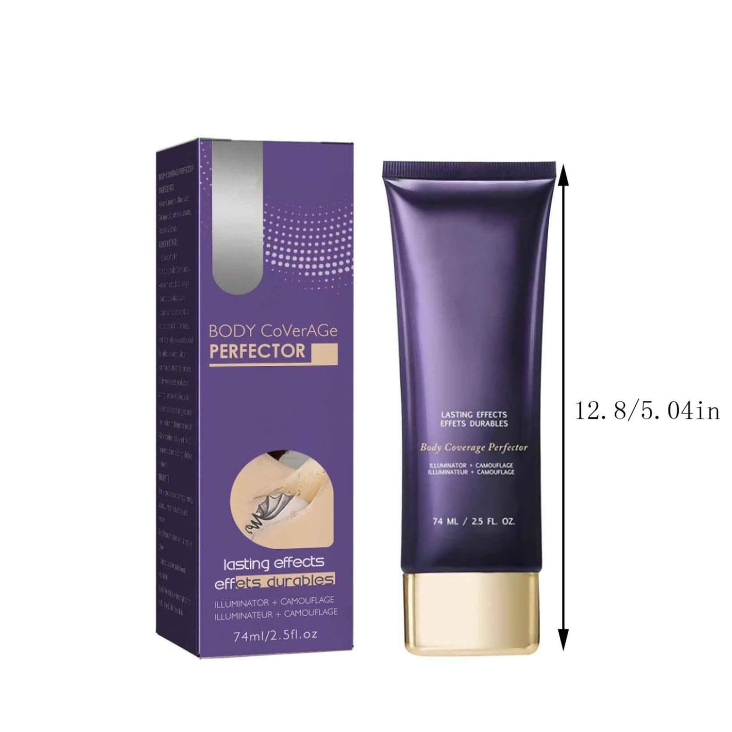 2PCS Body Coverage Perfector, All Over Complexion Perfector, Tattoo Cover up Makeup Waterproof, Cream Body Makeup, Transfer-Resistant Body, Long Last Body Foundation (2PCS)