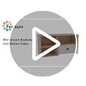 Faesun 3-in-1 Toddler Bookshelf with Bench, White Montessori Reading Nook & Toy Organizers