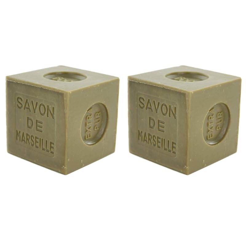 Olive Oil Marseille Soap Cube - 72% Olive Oil, Pack of 2 (400g Each)
