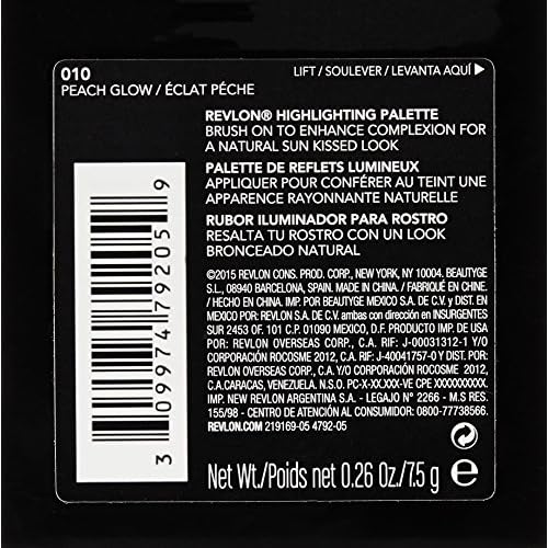 Revlon Highlighting Palette, Peach Glow, 0.26 Ounce
