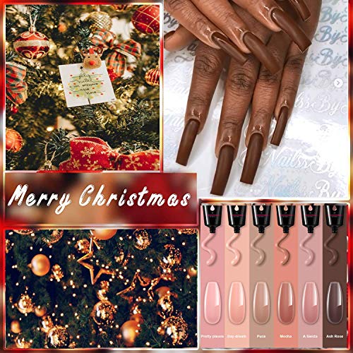 Makartt Nude Poly Nail Extension Gel 15ML with Nail Decorations Kit Bundle