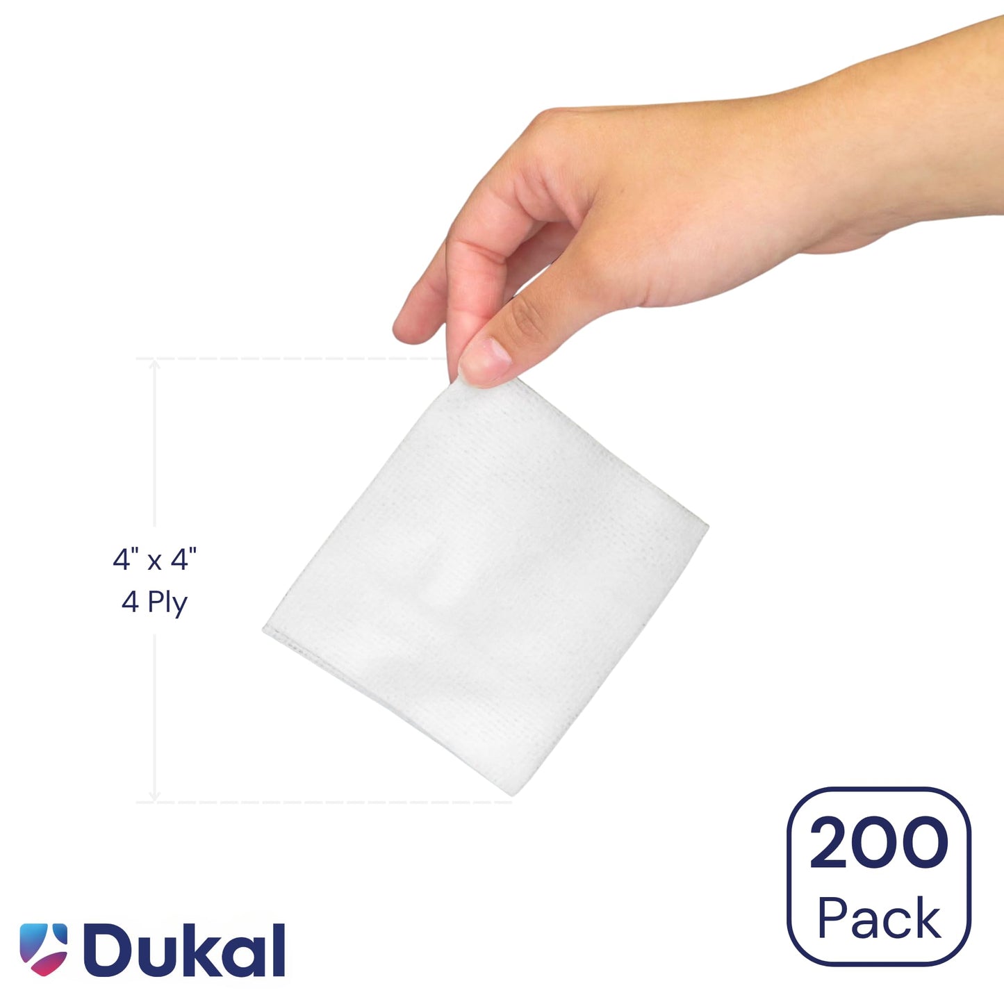 Non-Sterile - DUKAL Reflections Beauty Wipes - Latex Free (4-Ply) (4" x 4") - 200 count