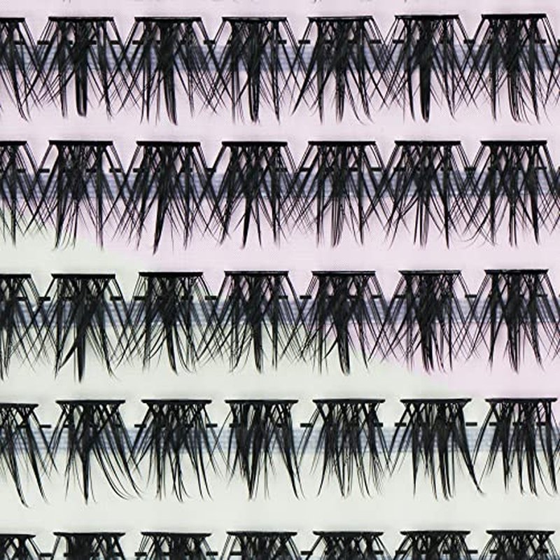 DIY 120Pcs Cluster Lashes C Curl Natural Look Mixed Size False Eyelashes Volume Eyelash Extension Dramatic Eyelash Makeup Tools (12/14/16mm)