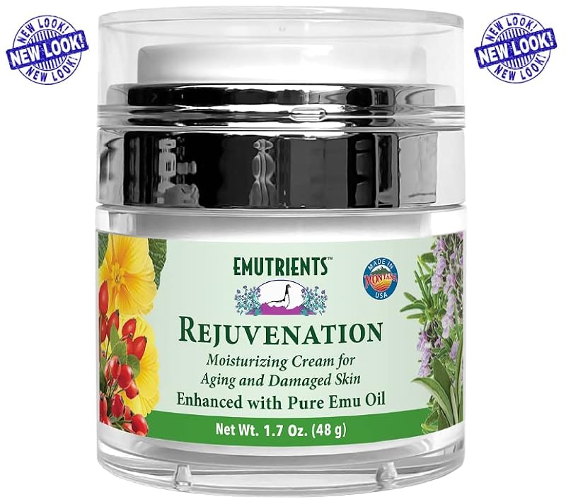 Emu Oil Rejuvenation Skin Cream - Natural Anti-Aging Moisturizer 1.7 oz