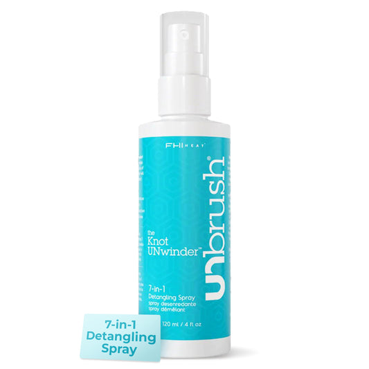 FHI Heat The Knot UNwinder Detangler Spray — 7-in-1 Hair Care for Smooth, Tangle-Free Hair — UNbrush Detangling Spray w/Heat Protection, Frizz Control, Conditioning, Enhanced Shine, Moisture