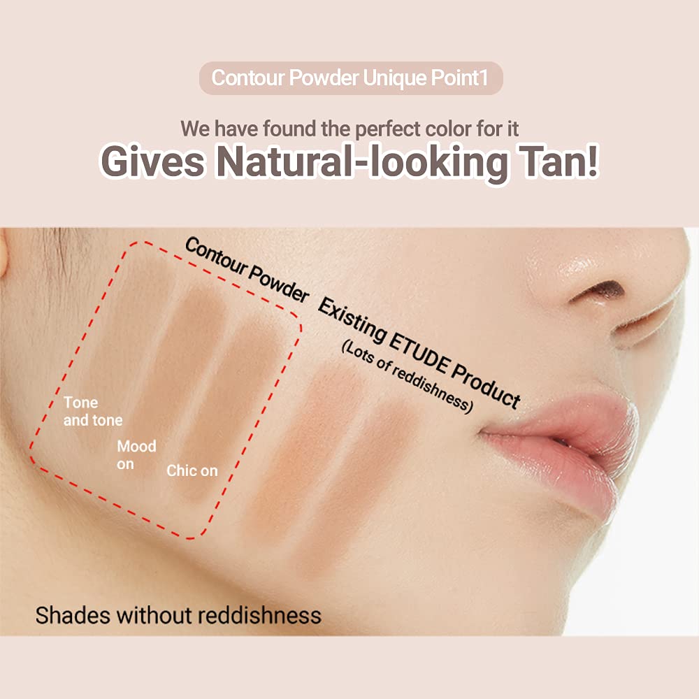 ETUDE Contour Powder Palette - Bronzer & Highlighter for Effortless Face Definition | Smooth Velvety Texture, Natural Finish | Ideal Korean Makeup Gift