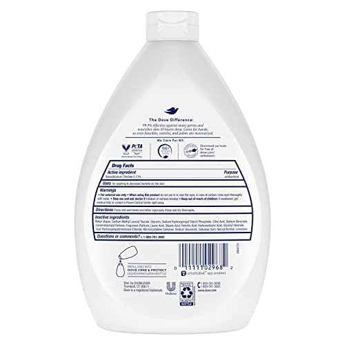 Dove Antibacterial Hand Wash Care & Protect Pack of 3 - Unscented, 34 Fl Oz