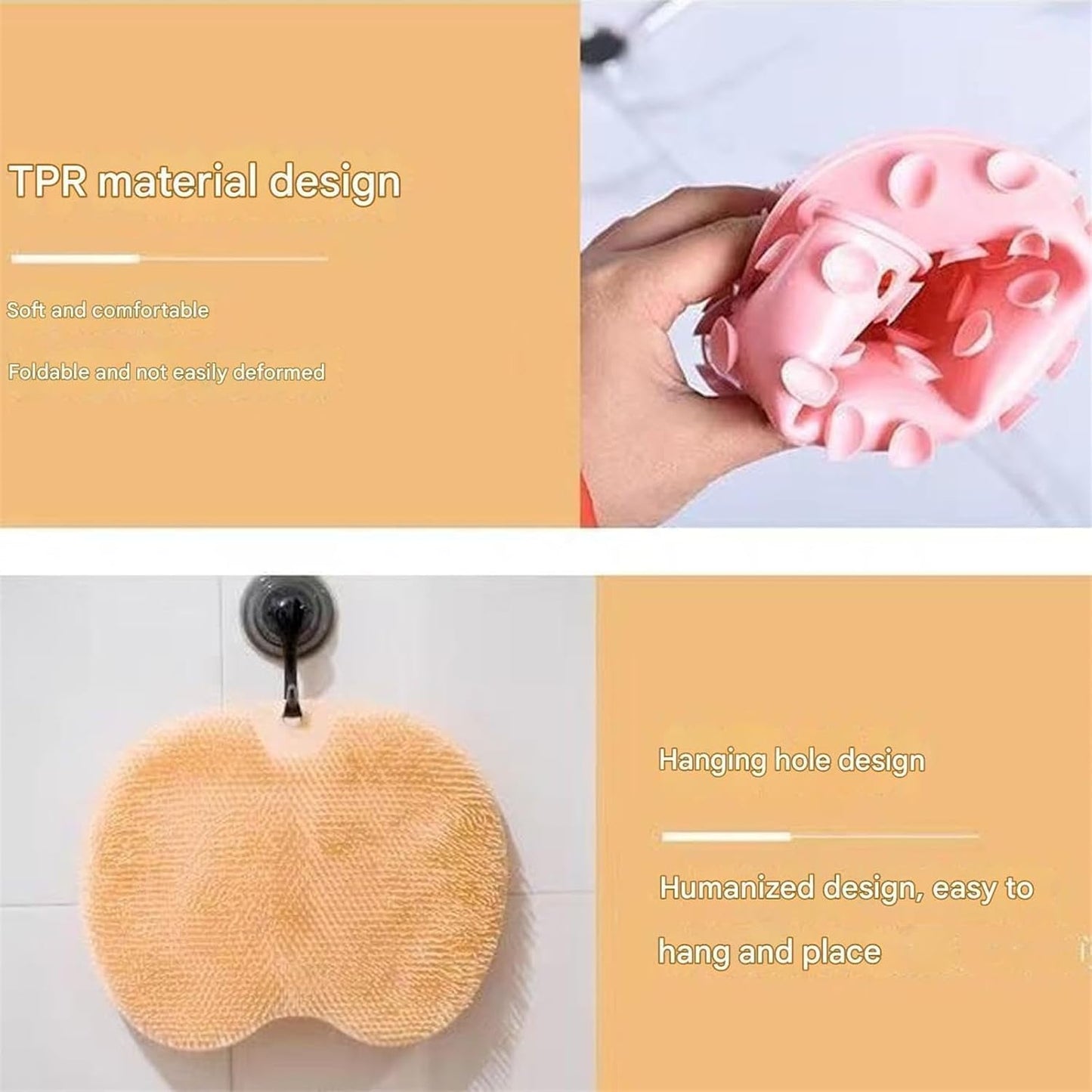 Solespa Hands Free Silicone Foot Scrubber Mat, Solespa Foot Scrubber, for Clean Men and Women with Suction Cup(Green)