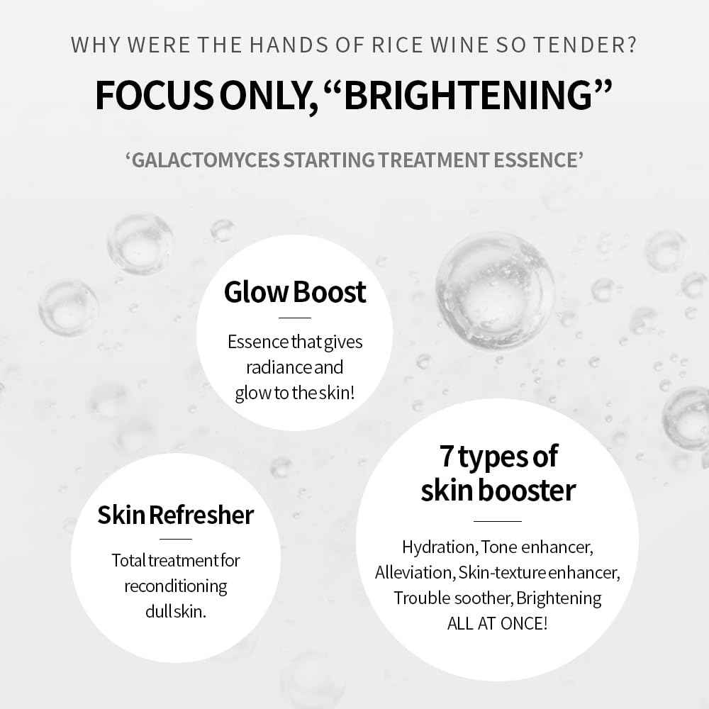 SECRETKEY Starting Treatment Essence, Nourishment & Hydration, Wrinkle care, Contained 95% Galactomyces Ferment Filtrate 5.24 fl. Oz. / 155ml, Natural Ingredients, Essence for Sensitive Skin