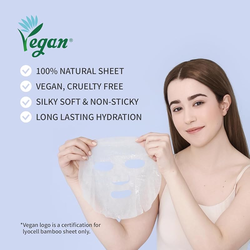 Retinol Hyaluronic Sheet Mask Gift Pack - 20 Count, Hydrating Rejuvenating Facial Masks