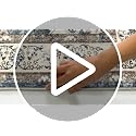8 x 10 Blue Washable Living Room Area Rug - Stain Resistant Non-Shedding Carpet