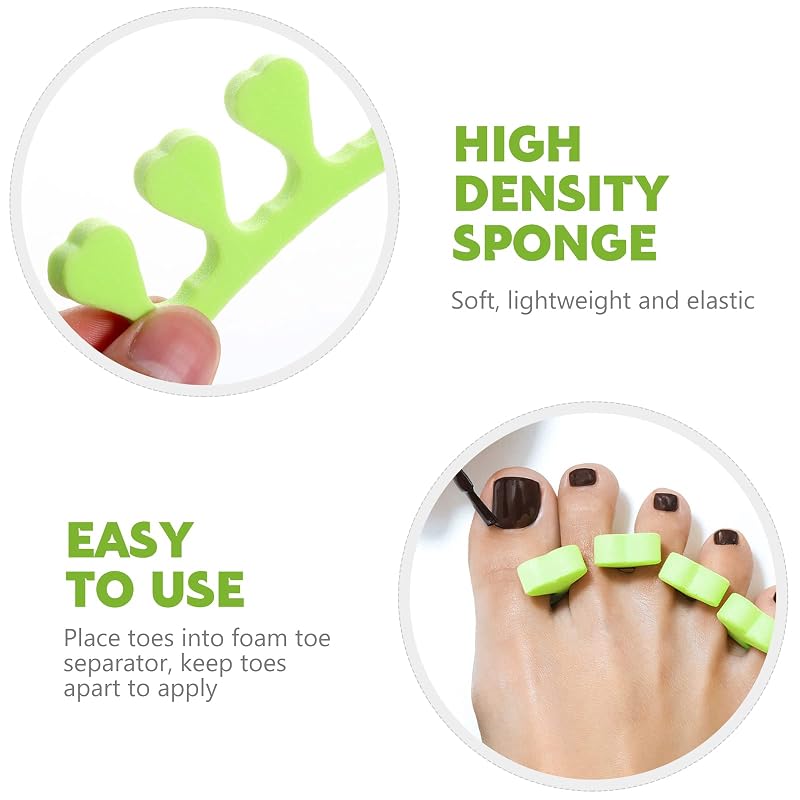 Toe Spacers 100 Pairs Foam Pedicure Separators for Nails Men Women