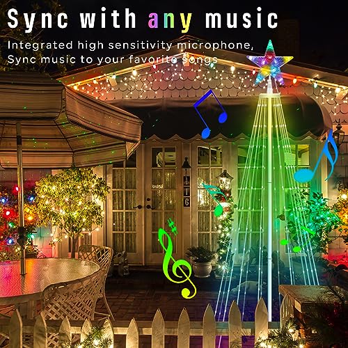 6ft Outdoor Christmas Tree with 47 Prelit Color Changing LED Lights & APP Control