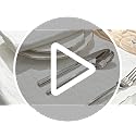 45-Piece Silverware Set with Serving Utensils - Forged Flatware Cutlery, Silver Variation