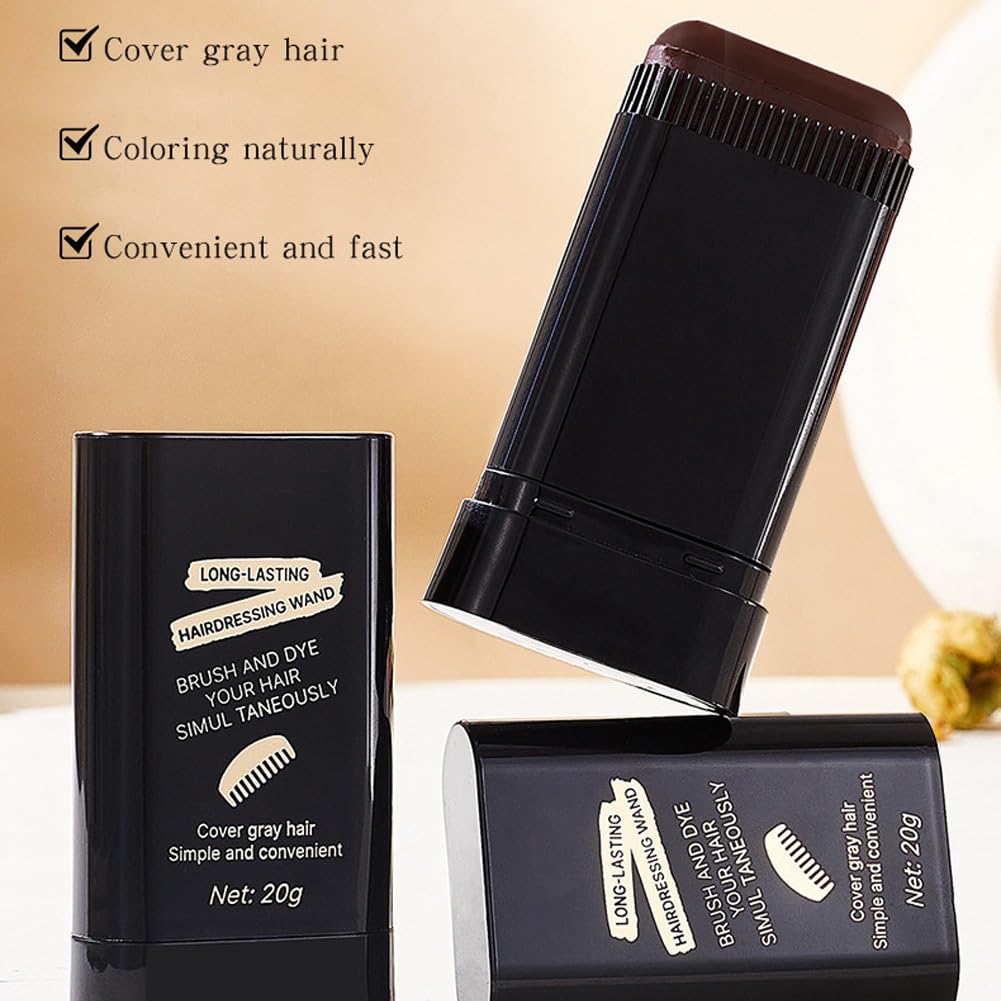 Bosuyo Ultimate Hair Dye Comb, Waterproof and Sweat-Proof Hair Dye Comb for Gray Hair, 2 in 1 Instant Dye for Women & Men(Black+Black)