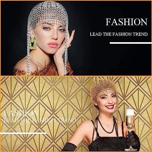 Roaring 20s Beaded Headbands 2-Pack Flapper Egyptian Queen Style