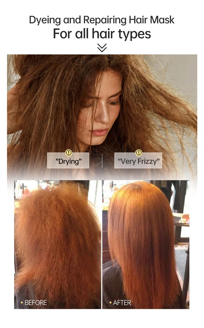 8s Revitalizes Hot Dyeing Damaged Hair Mask, 8 Seconds Revitalizing Hair Mask for Hot Dyed & Damaged Hair, And Dye Repair Conditioner, Instant Smooth Frizz Daily Care Perm (1)