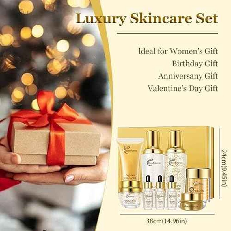 9-Piece Skincare Set for Women - Hypoallergenic, Moisturize the Skin - Collagen & Hyaluronic Acid & Snail Mucin Infused - Ideal for All Skin Types Set