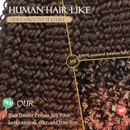 12 Inch Curly Crochet Hair for Black Women - Upgraded 4-in-1 Gogo Curl Pack of 7 T30