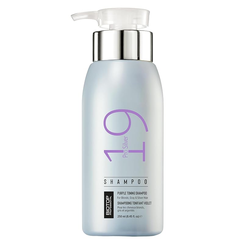 Biotop Professional 19 Pro Silver Shampoo 8.45 Fl Oz - Neutralizes Yellow Brassy Tones