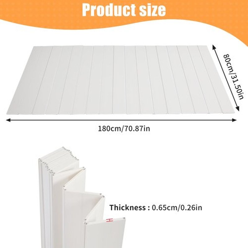 Foldable Bathtub Tray, PVC Anti-dust Bathtub Cover Bath Insulation Cover, Waterproof Shutter Bathtub Tray & Laptop Desk 2 in 1 Fits Most Tubs,Can Hold Wine Glass, Books, Tablets.(180 * 80 * 0.65cm)