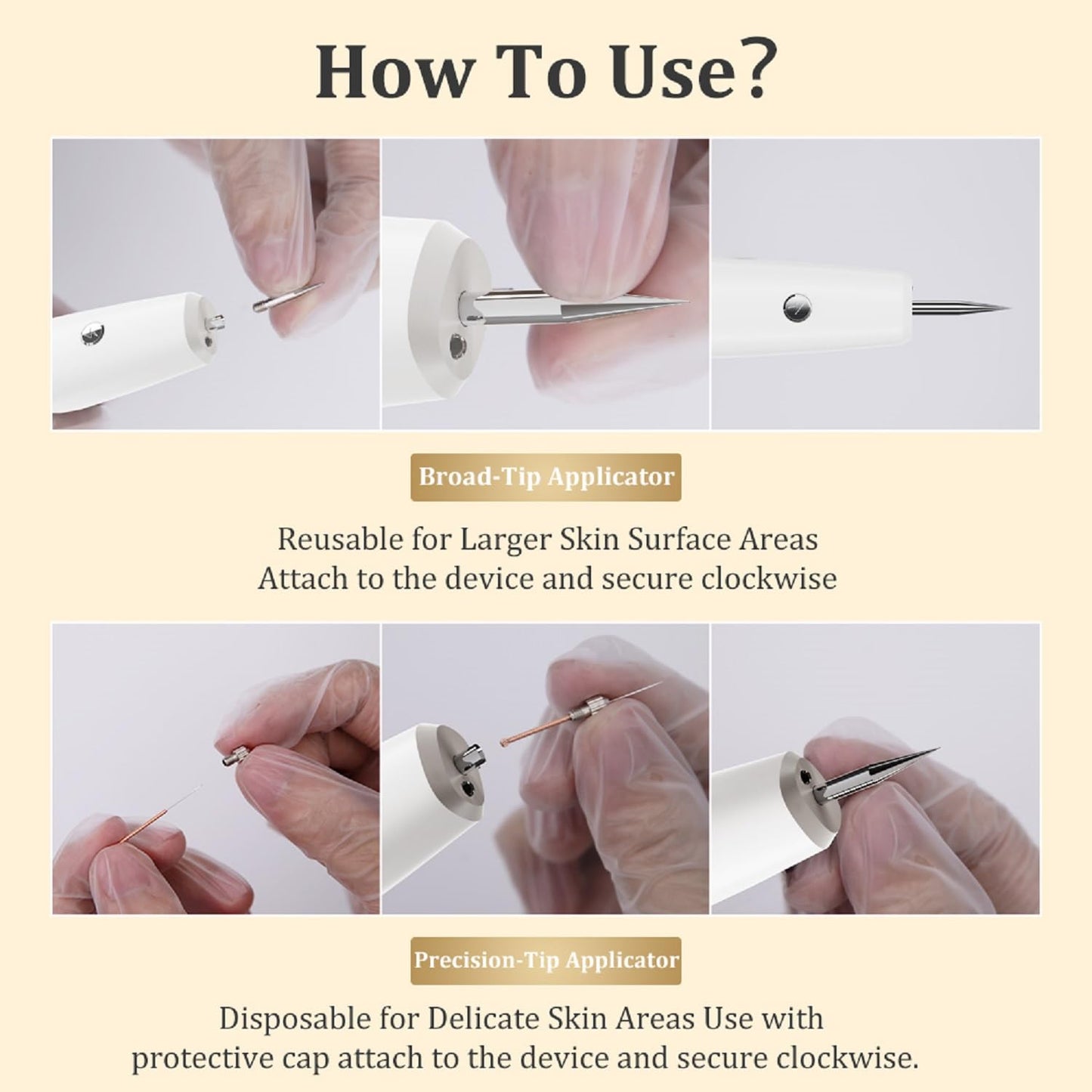 Gentle Skin Surface Maintenance Tool for Daily Skin Care, Suitable for Adults (Gold and White)