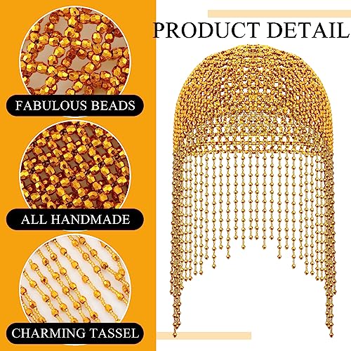 Roaring 20s Beaded Headbands 2-Pack Flapper Egyptian Queen Style